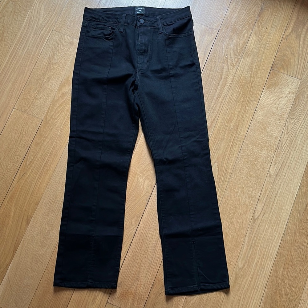 Just Black size 28 black jeans with front ankle slit